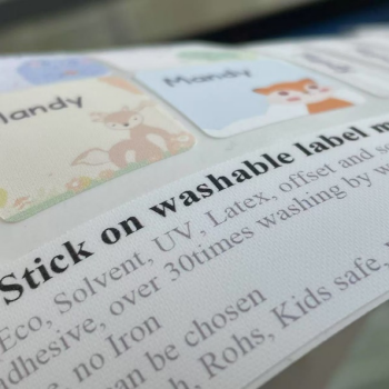 Washable Clothing Label Material for Direct Fabric Application