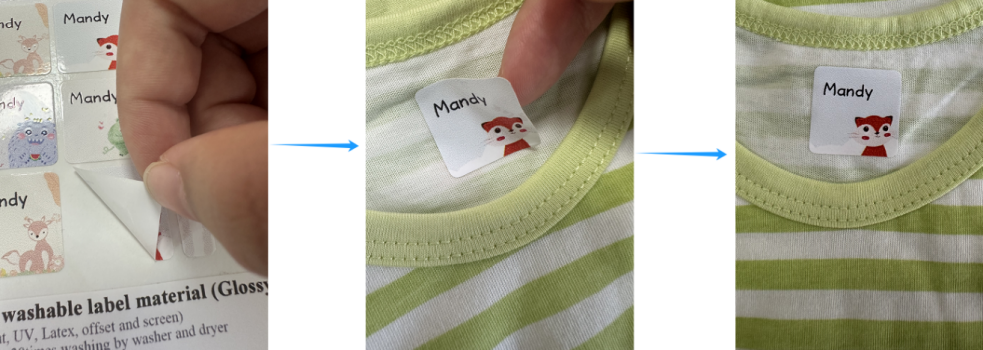stick on clothing labels 