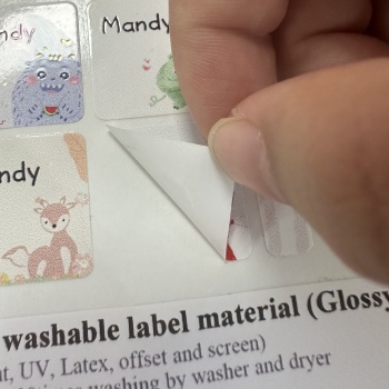 Wrap and stick clothing labels